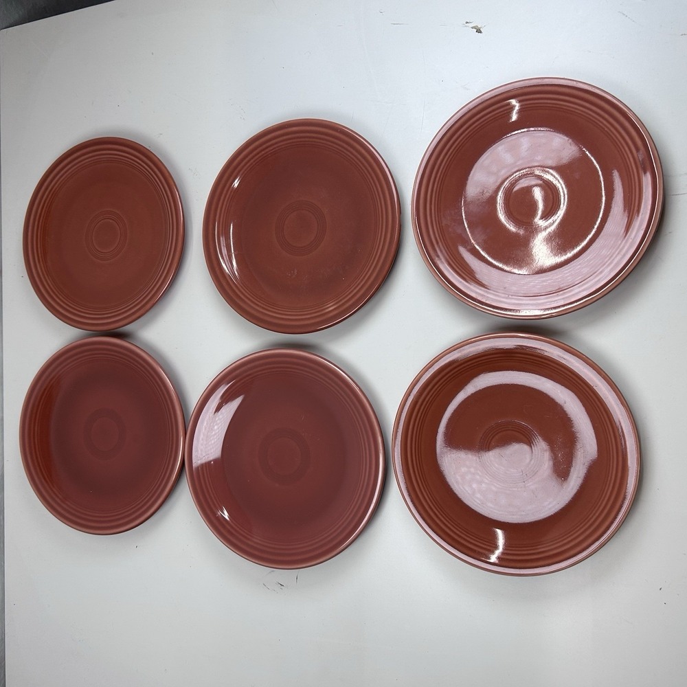 Vtg Fiesta Fiestaware Set Of 6 Bread Butter/appetizer Plates small f USA‎ 1950'S